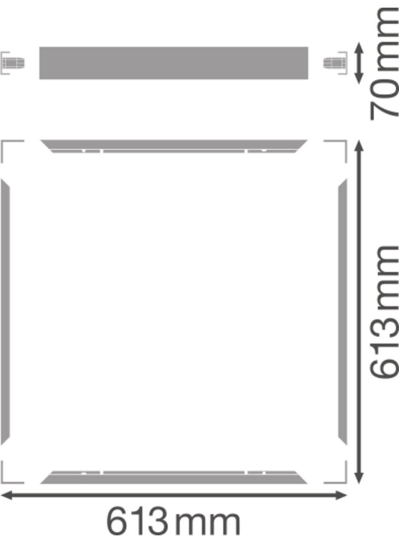 Ramka o wysokości 70mm do montażu powierzchniowego PANEL 600 SURFACE MOUNT KIT H70 VALUE