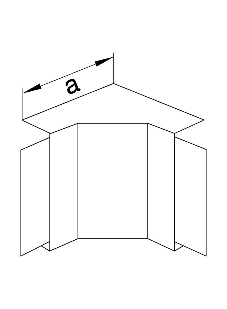 tehalit.LF Kąt wewnętrzny, 60x190mm, jasnoszary