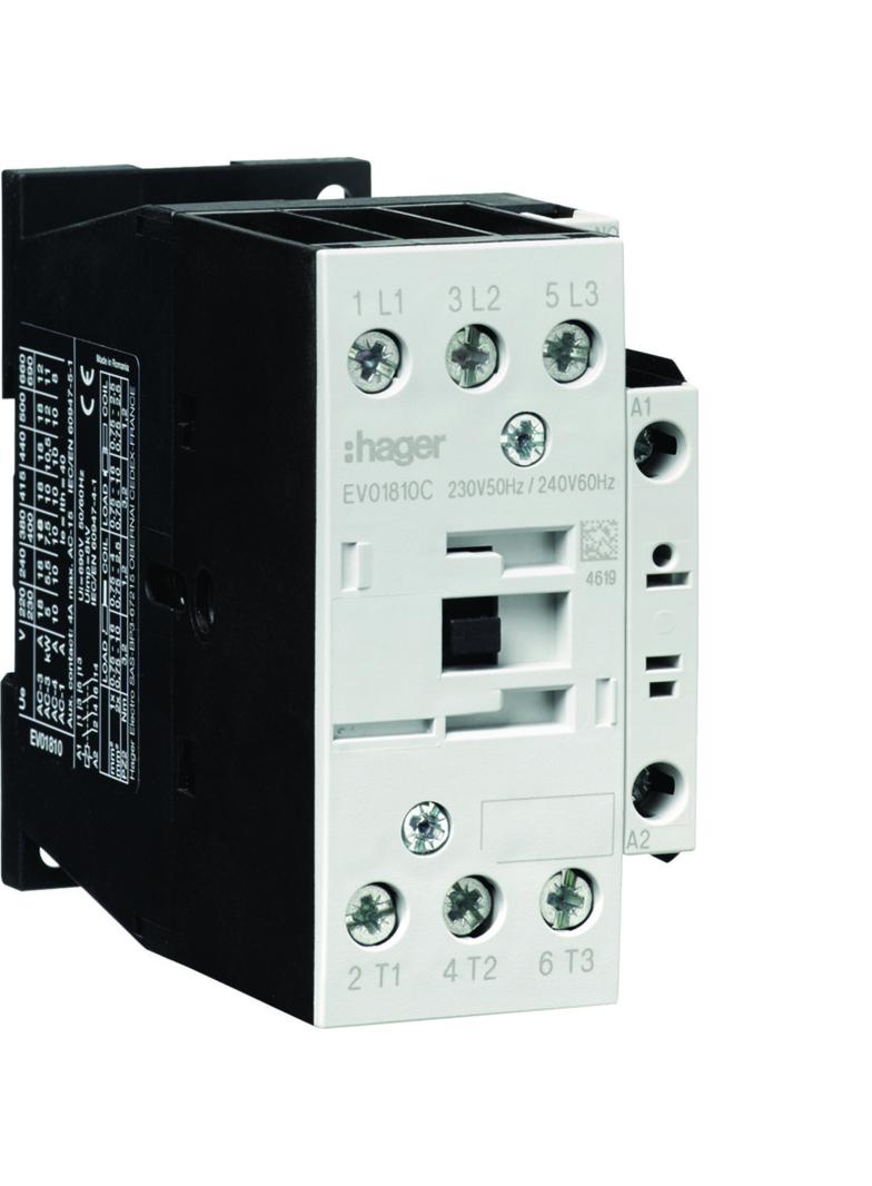 Stycznik mocy 3P +1 NO 18A 230 V 50 Hz/240 V 60 Hz
