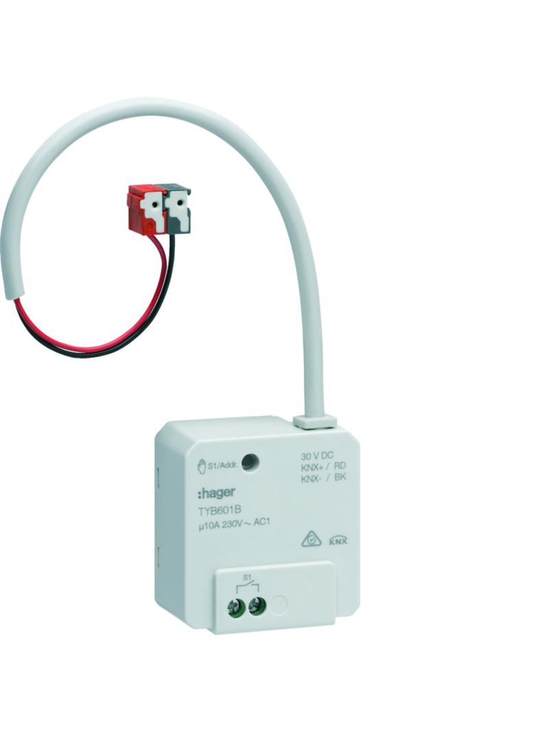 KNX system Sterownik załączający 1-krotny podtynkowy 10 A TYB601B HAGER
