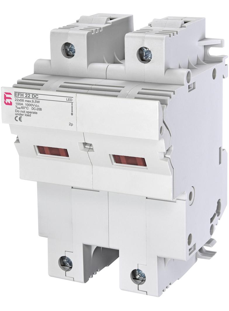 Podstawa bezpiecznikowa DC EFH 22 DC LED 2P 002570213 ETI
