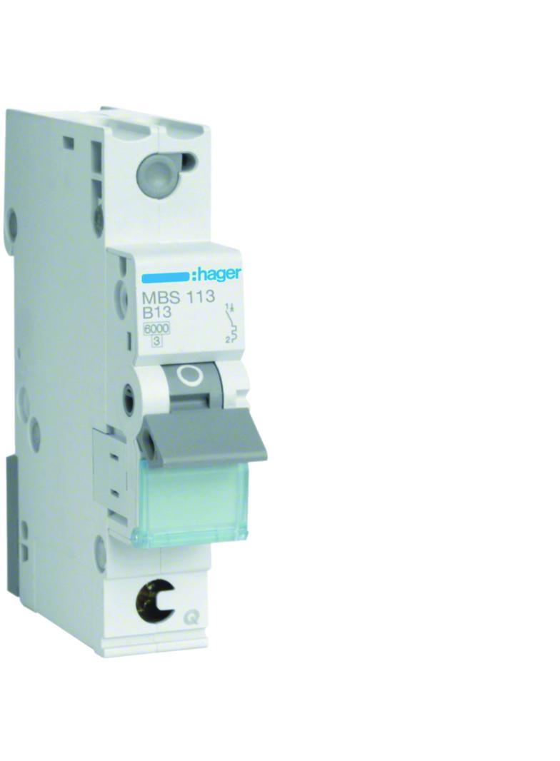 MCB Wyłącznik nadprądowy 6kA 1P B13A QuickConnect MBS113 HAGER