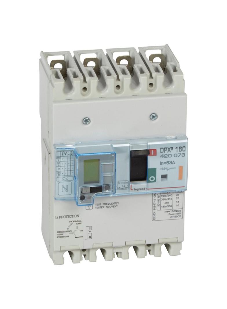 Wyłącznik DPX3 160 Z Zab. R-Pr. 4P 63A 25Ka 420073 LEGRAND