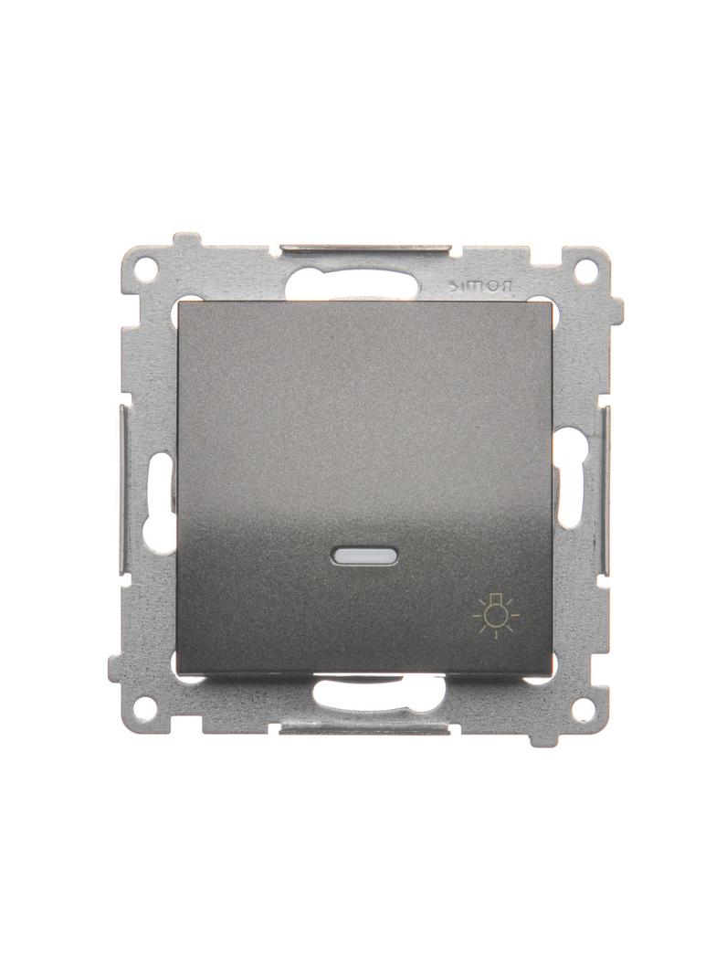 Simon 54 Przycisk „światło” z podświetleniem LED 10A 250V szybkozłączka antracyt DS1L.01/48 KONTAKT