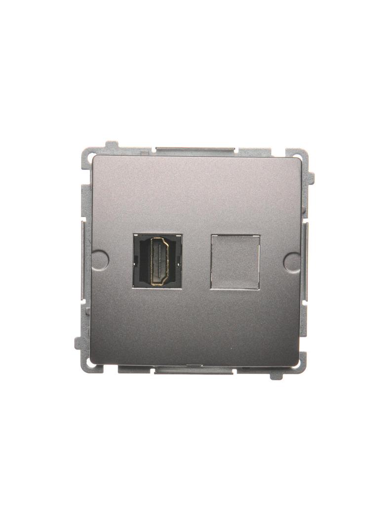Simon Basic Gniazdo HDMI pojedyncze stal inox BMGHDMI.01/21 KONTAKT