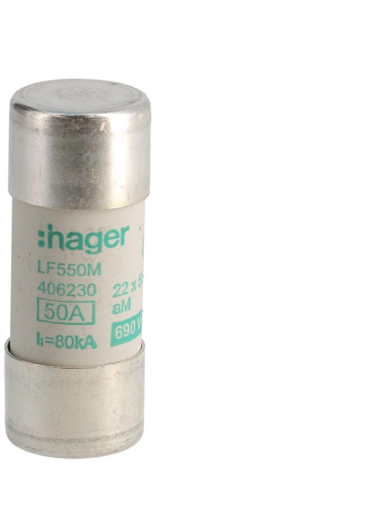 Wkładka bezpiecznikowa cylindryczna CH-22 22x58mm aM 50A 500VAC LF550M HAGER