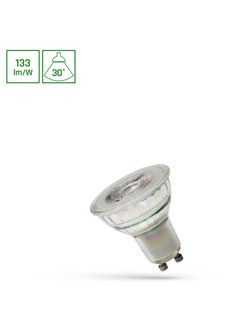 LED GU10 230V 7,5W SMD 30st NW z soczewką szklana SPECTRUM PREMIUM
