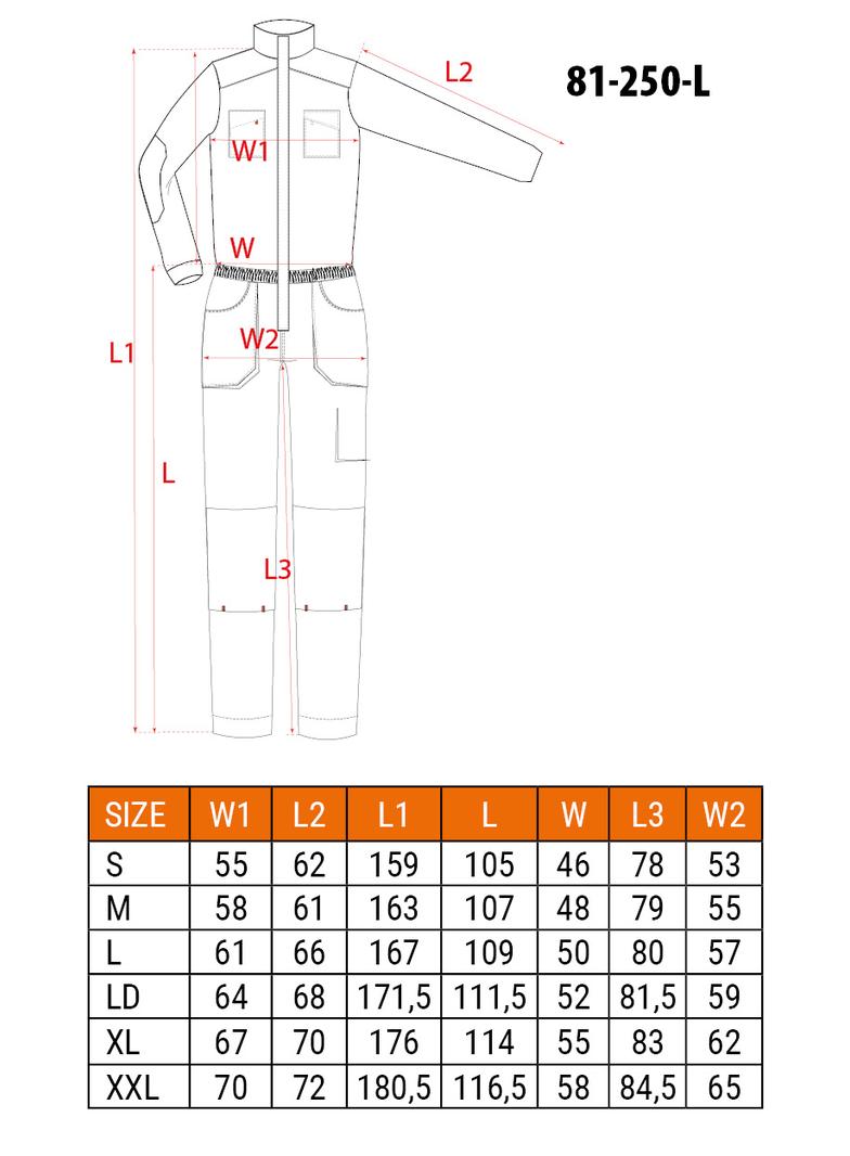 Kombinezon roboczy, rozmiar L/52
