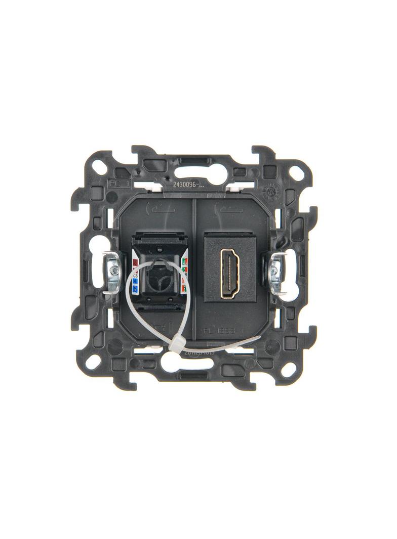 Simon 24 Gniazdo HDMI 2.1 + RJ45 kat.6. biały NGH21RJ45.01/11