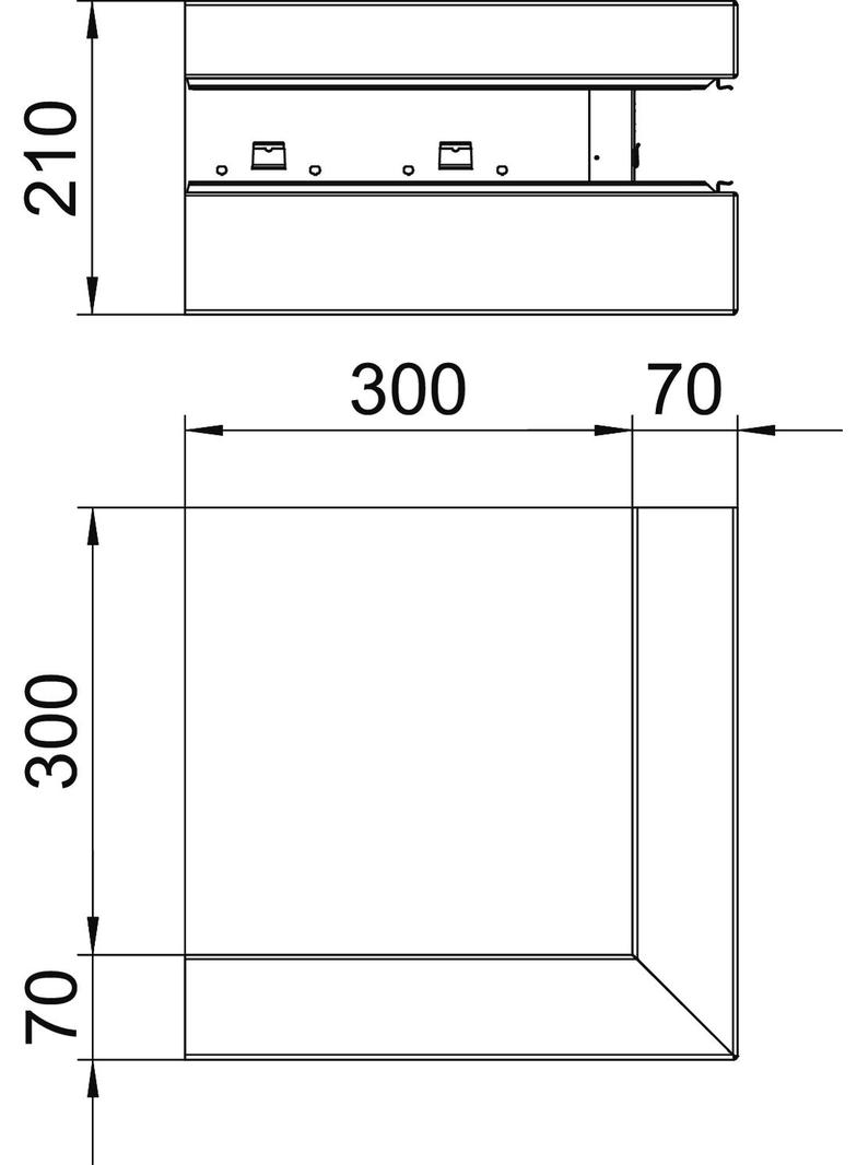 GS-AA70210RW, NAROŻE ZEWN. 70X210 CZ.B.