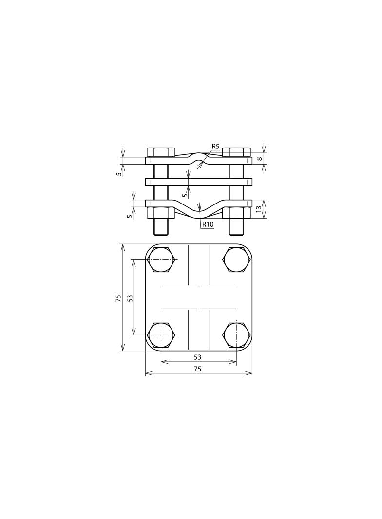 Zacisk krawędziowy do uziomu 20-25 mm