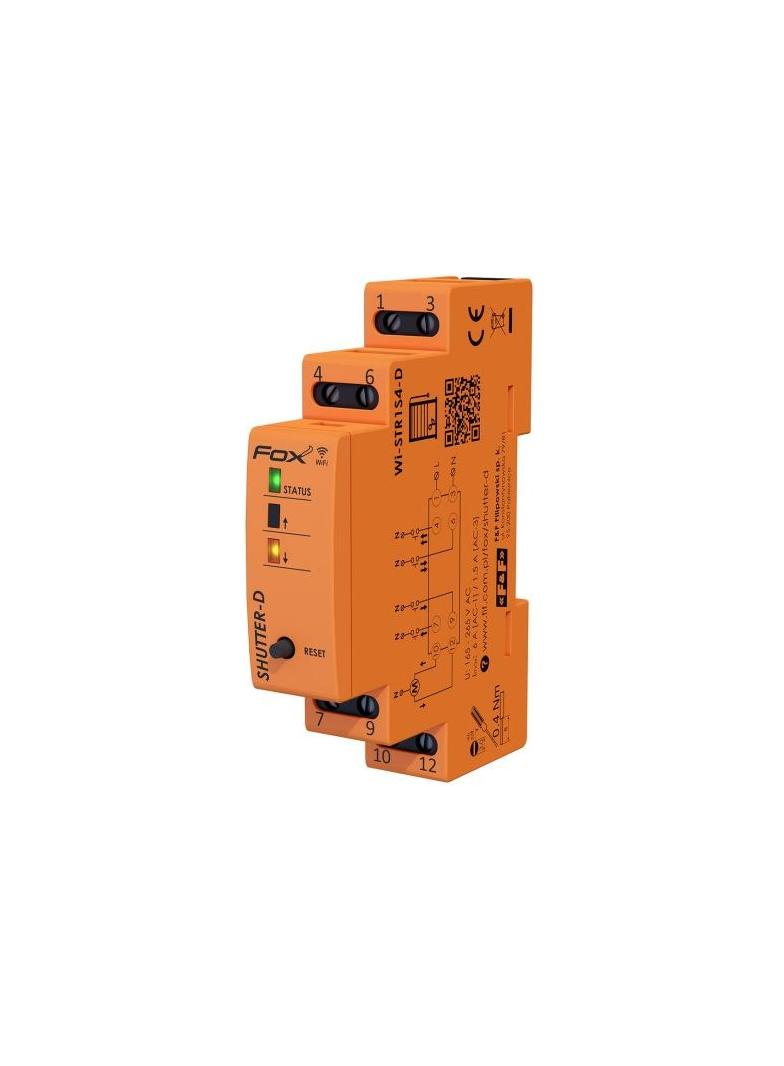 SHUTTER-D Sterownik do rolet WI-FI na szynę DIN 230 V obciążalność do 320 W WI-STR1S4-D F&F