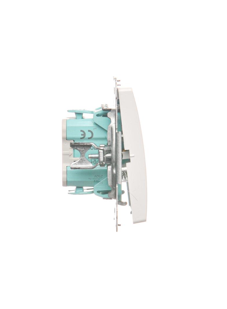 Simon Basic Przycisk pojedynczy rozwierny bez piktogramu 10A z. śrub. biały