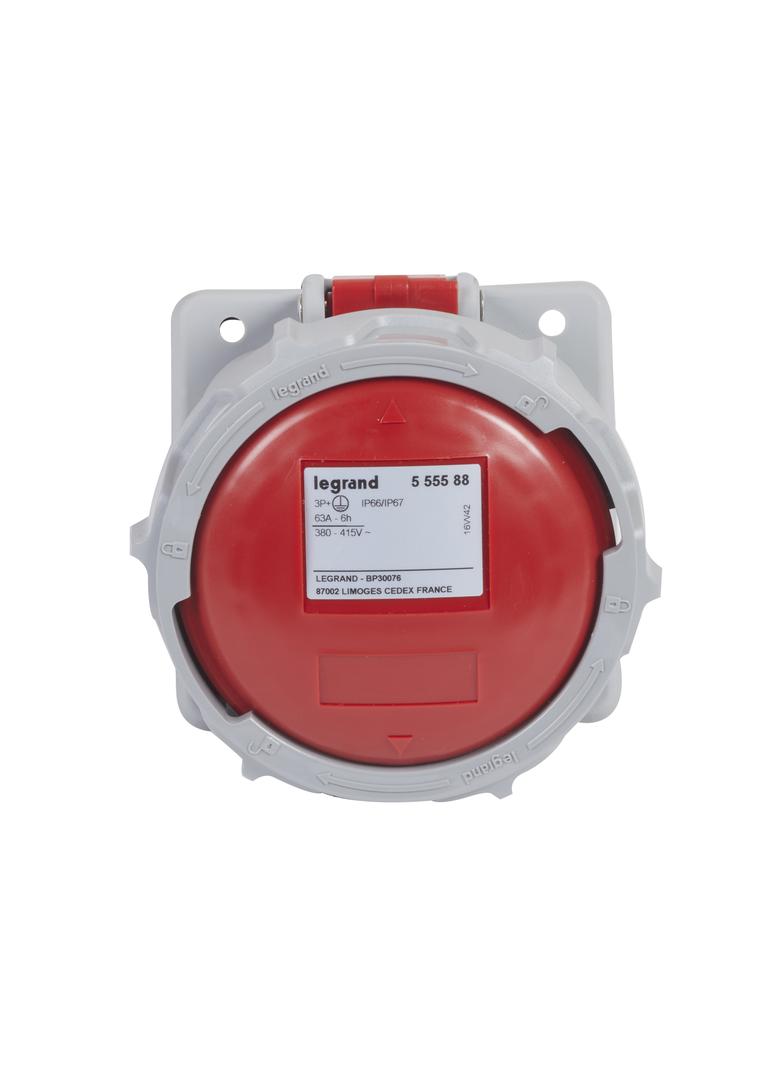 Gniazdo Tablicowe 63A 3P+Z 415V IP66/67 555588 LEGRAND