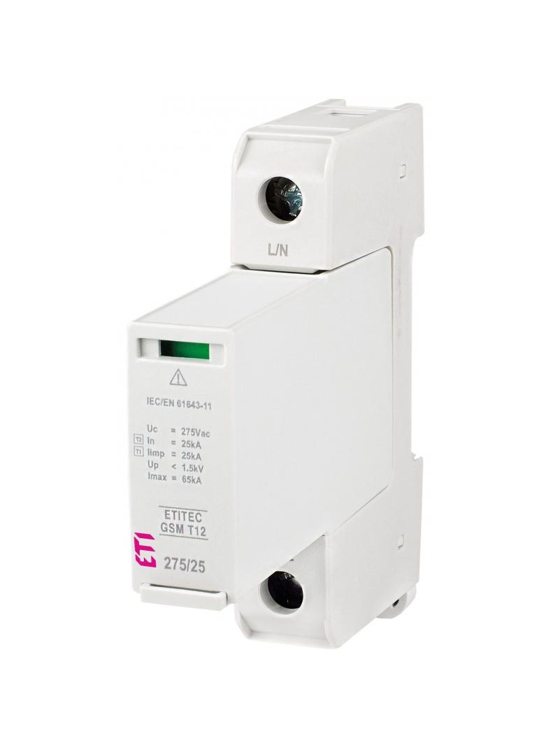 Ogranicznik przepięć T1+T2 (B+C) - iskiernik TEC GSM T12 275/25 1+0 002440600 ETI