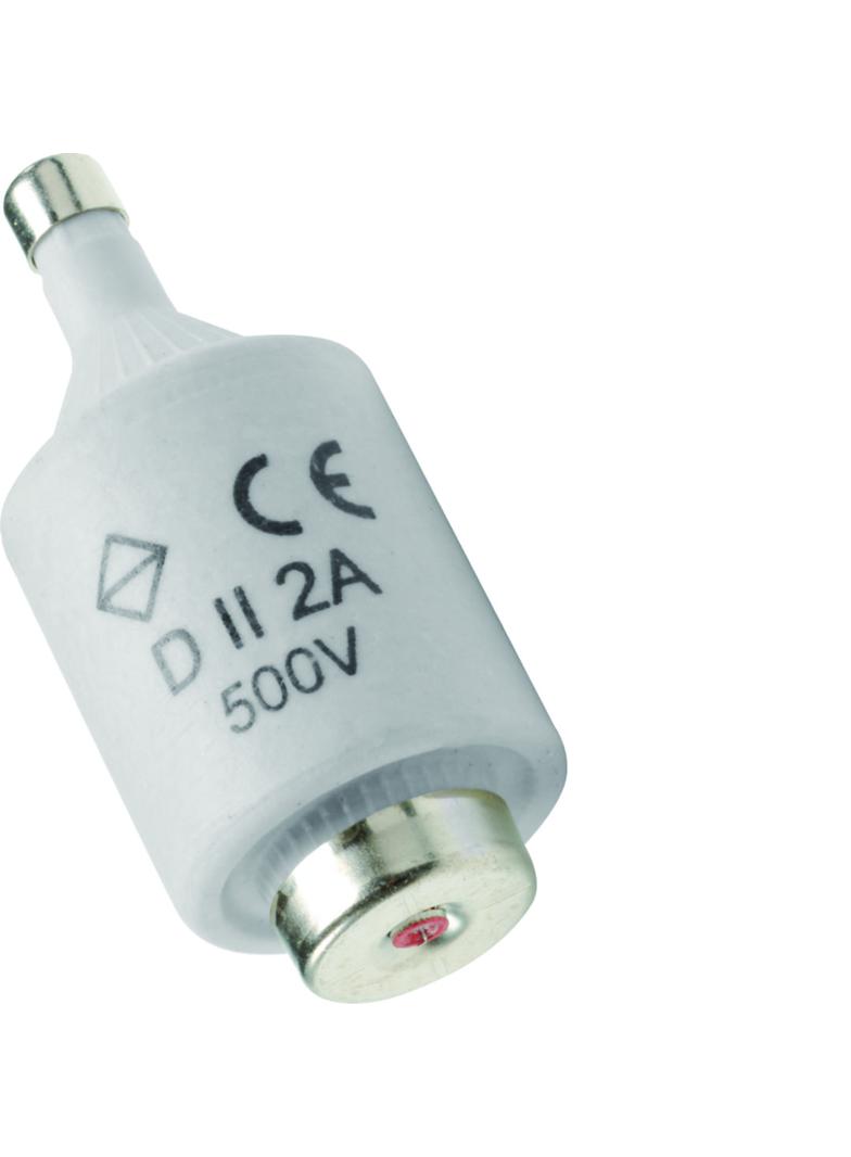 Wkładka bezpiecznikowa DII/E27 wyk.szybkie F (Bi-Wts) 2A 500VAC LE27F02 HAGER