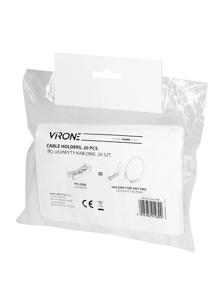 Uchwyty kablowe, 20 szt. OR-AE-13310/20/W ORNO
