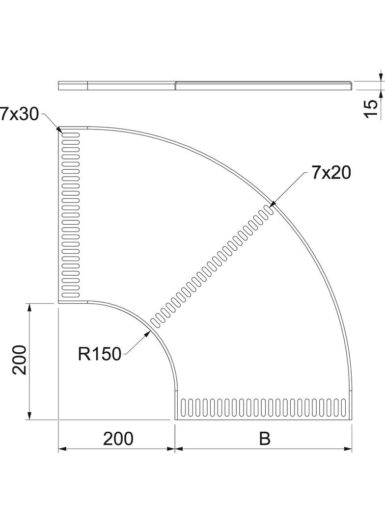 RB 90/75/150, ŁUK 150 MM OC.OGN.NORMA MORSKA
