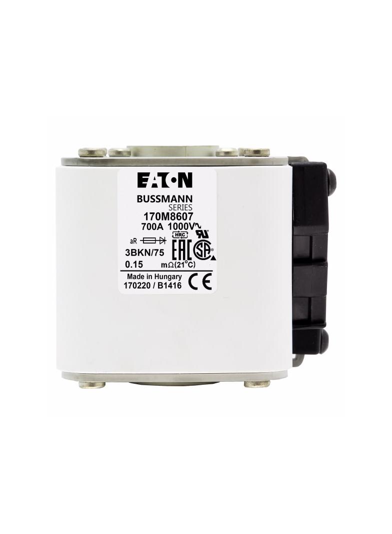 FUSE 700A 1000V 3BKN/75 AR UR Wkładka szybka 700A AC 1000V rozmiar 3 74x92x76 mm aR IEC UL 170M8607