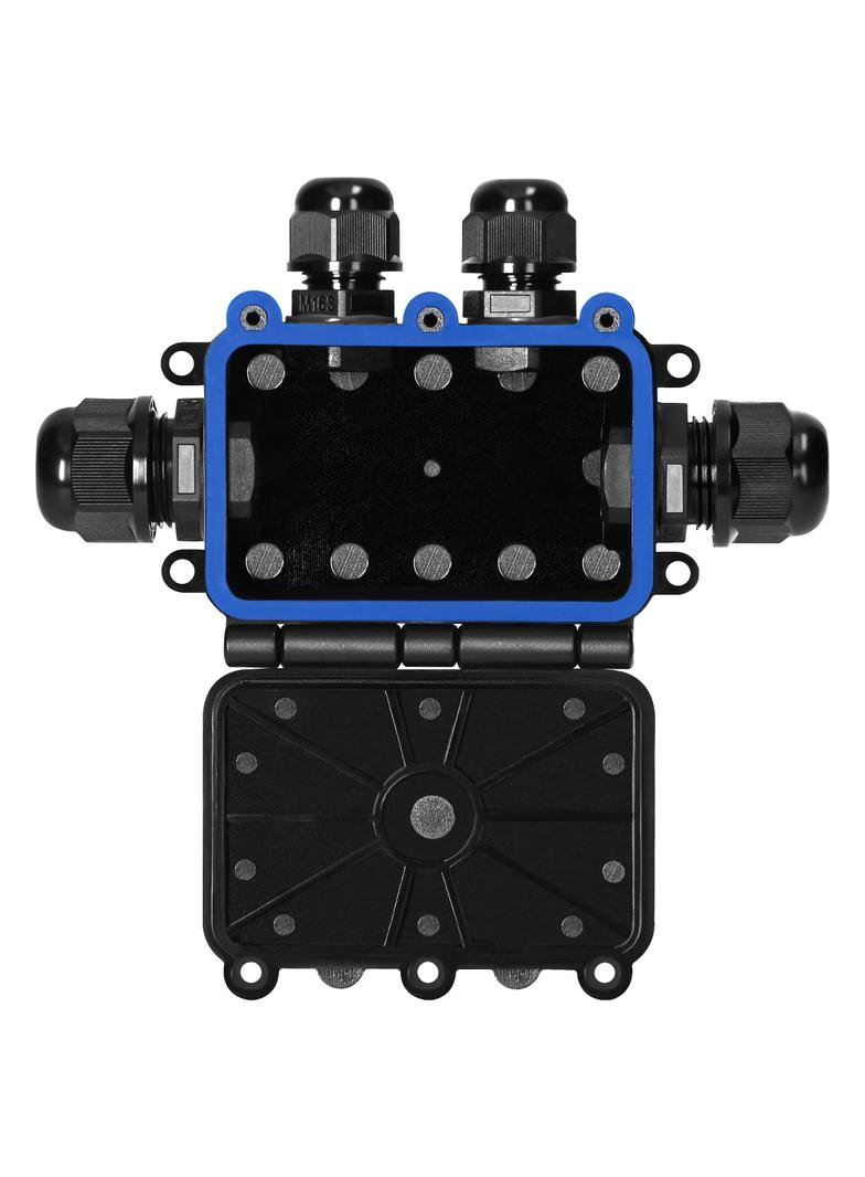 Puszka natynkowy HD IP68, 0,5-6,0mm2 ,2 dławnice M20, 2 dławnice M16, układ T
