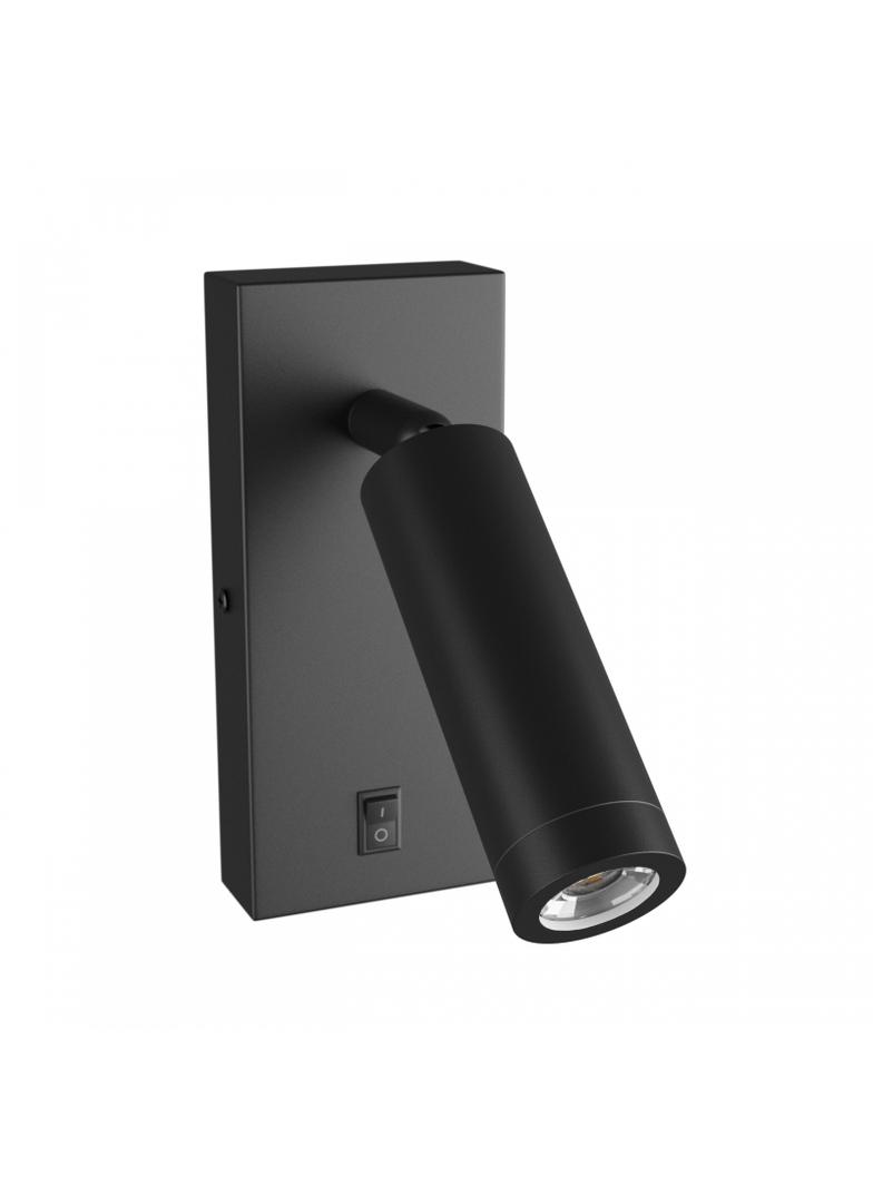 Kinkiet oprawa ścienna MADARA SLIM MR11 SWITCH KINKIET 230V IP20 38x95 CZARNY z włącznikiem Spectrum