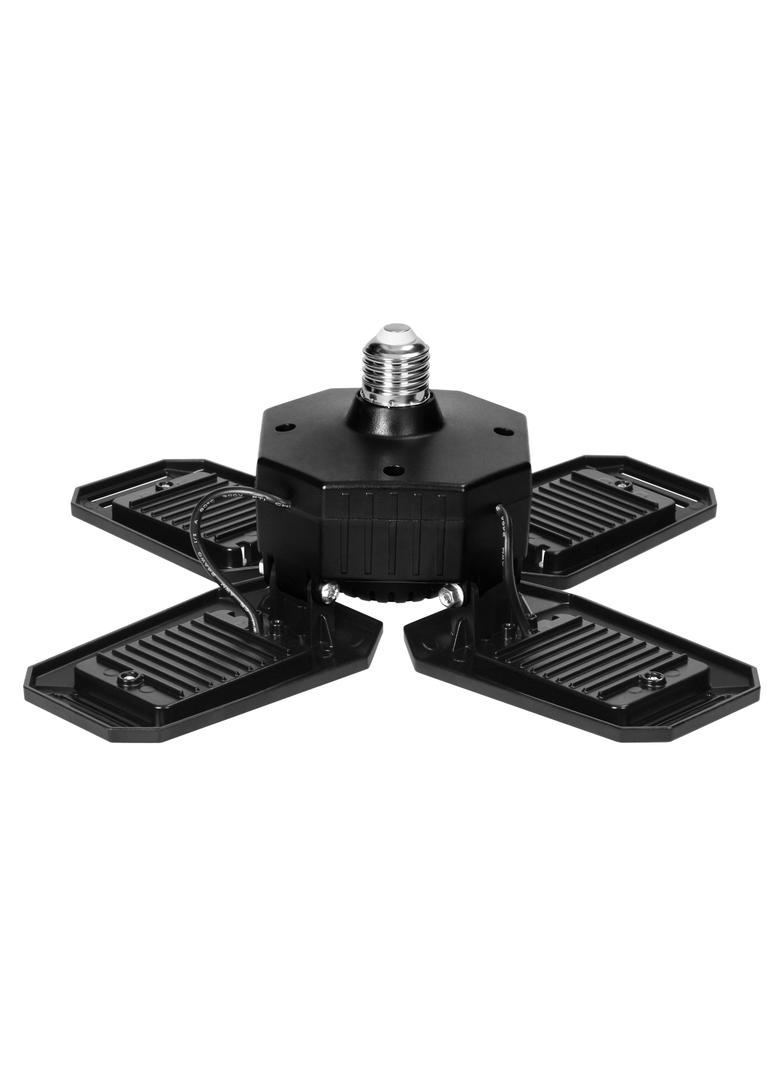 SYRIUSZ LED lampa warsztatowa składana 4-skrzydłowa, E27, 72W, 4000K, 6480lm