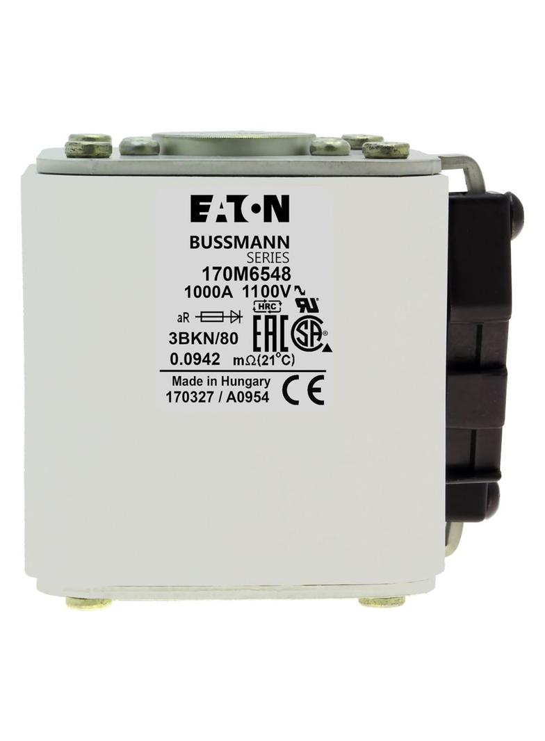 FUSE 1000A 1100V 3BKN/80 AR Wkładka szybka 1000A AC 1100V rozmiar 3 76x92x83 mm aR IEC UL 170M6548 E