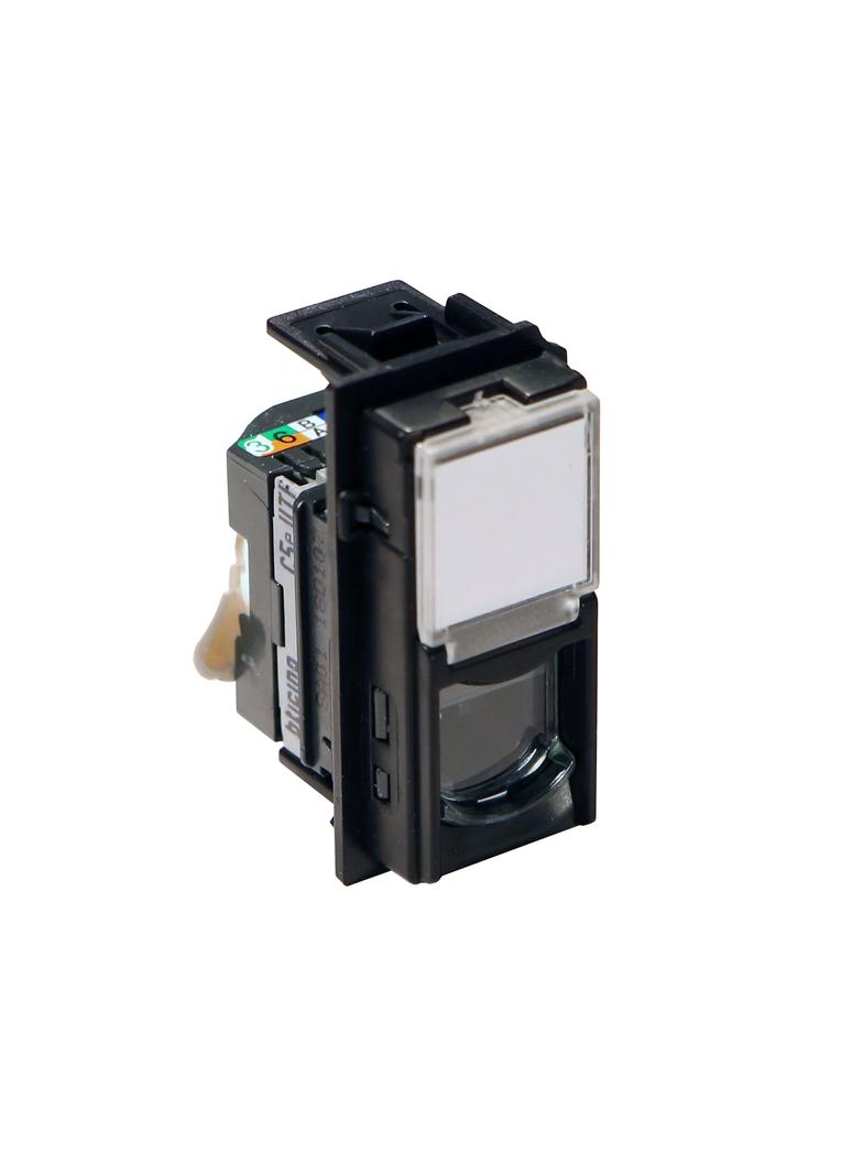 LIVING NOW - GNIAZDO RJ45 - UTP - KAT.5E - 1 MODUŁ - CZERŃ, Bticino