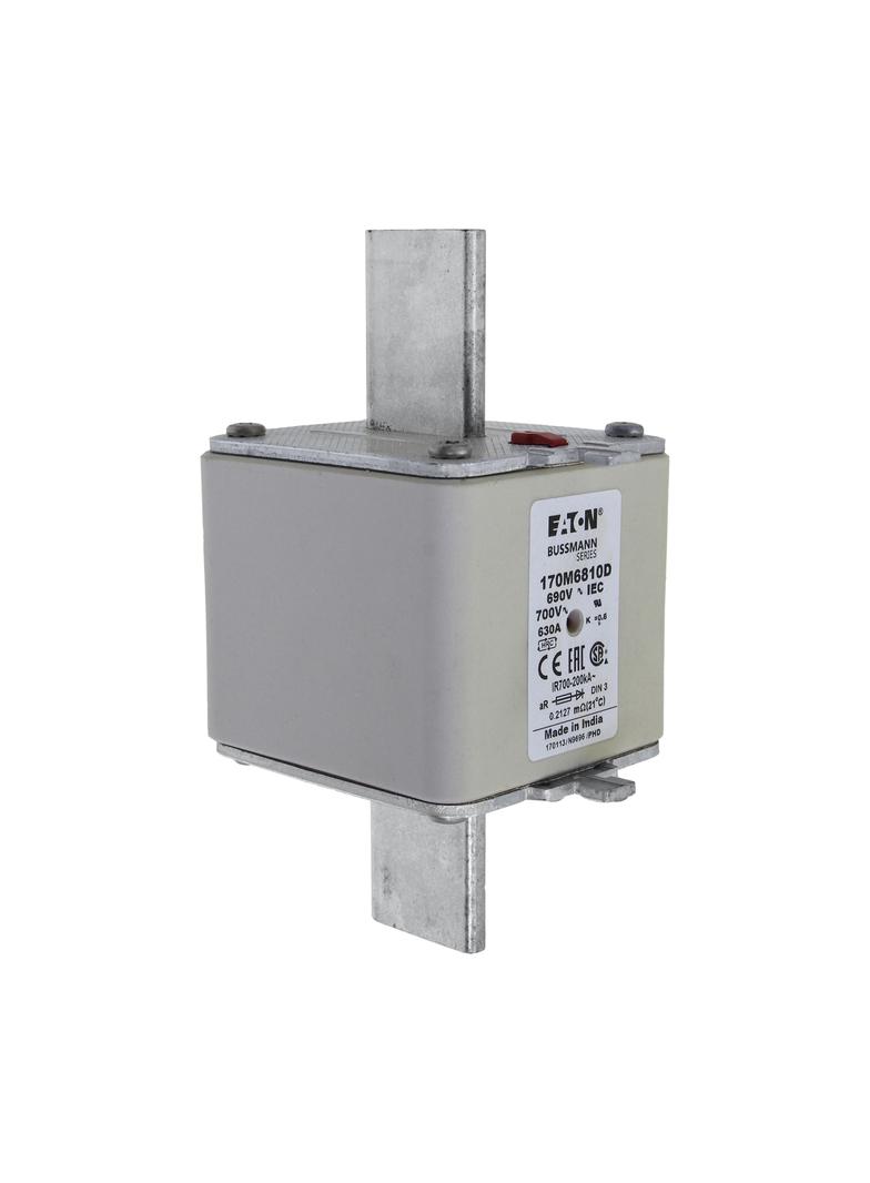 630A 690V aR DIN 3 HSDNH FUSE Wkładka szybka 630A AC 690V DIN 3 aR DIN IEC podwójny wskaźni 170M6810
