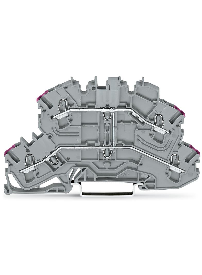 dwupiętrowa złączka przelotowa 4-przewodowa