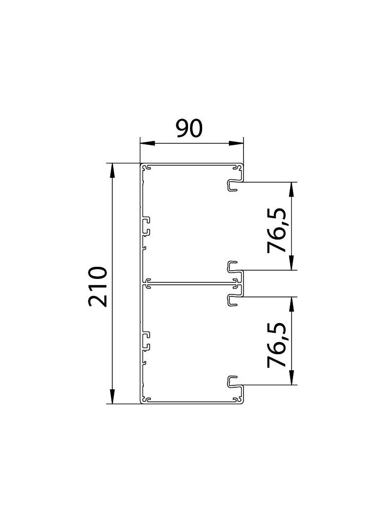 GA-D90210RW, Kanał podparapetowy, 2-komorowy
