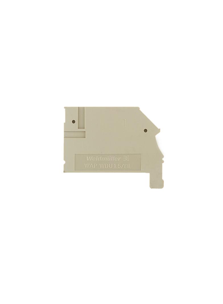 WAP WDU1.5/BLZ/ZA Płytka końcowa (styki), 45.4 mm x 2.5 mm, Ciemnobeżowy /50szt./ 1577320000 WEIDMÜLLER