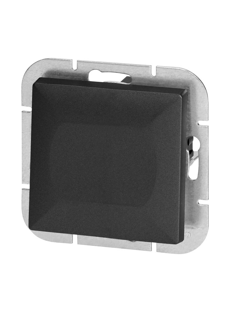 Łącznik krzyżowy podtynkowy Pearl, 10A, 250V, WP-8P, czarny