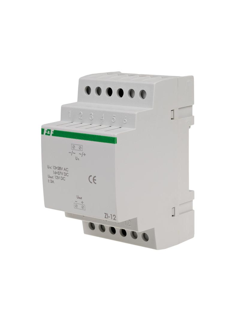 Stabilizator impulsowy 12V DC 12-28V AC / 16-37V DC 3A 3A ZI-12 F&F