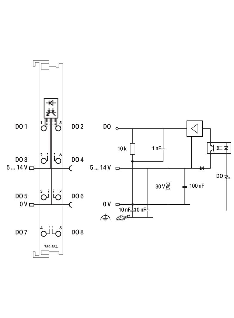 moduł 8DO 12V DC 1A WAGO