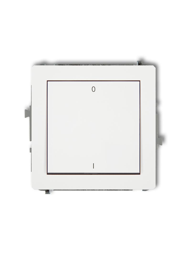 DECO Mechanizm łącznika dwubiegunowego biały mat