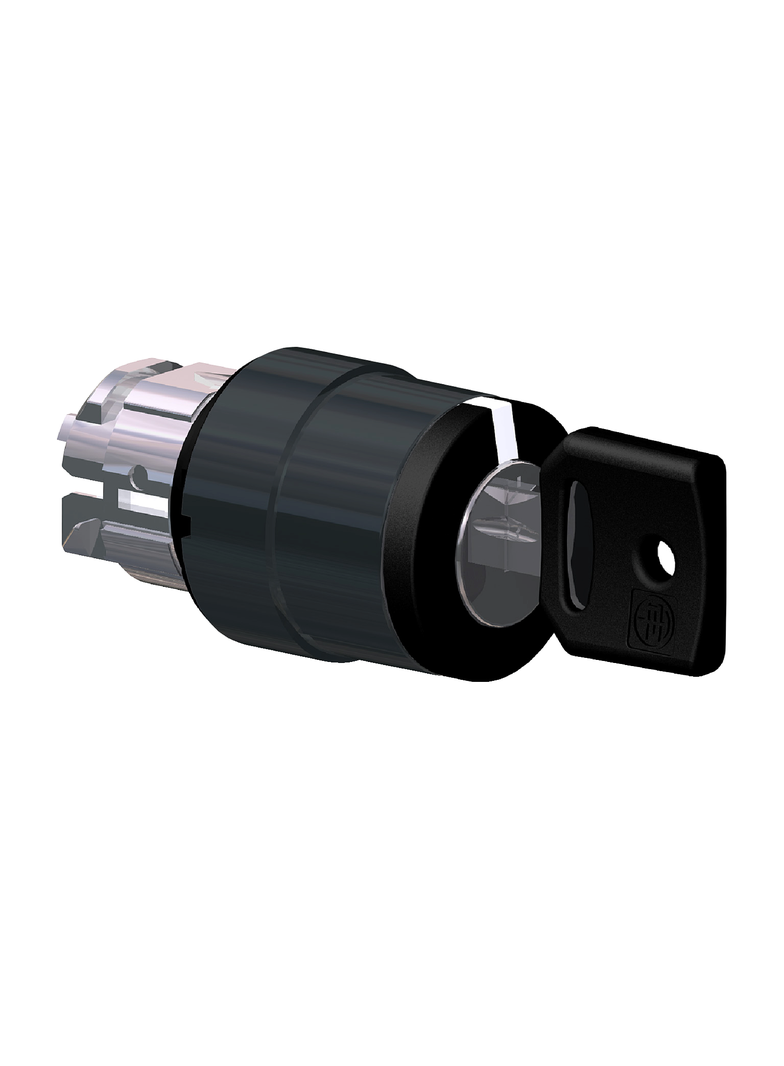 Harmony XB4 Przełącznik 3 pozycyjny O22 z kluczem samopowrotny Ronis 455 okrągły metalowy ZB4BG77