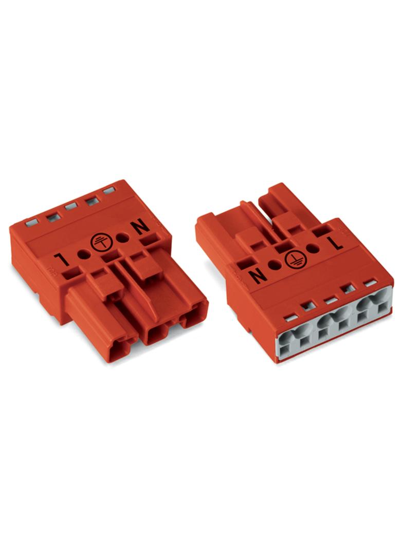 WINSTA wtyk 3-torowy czerwony