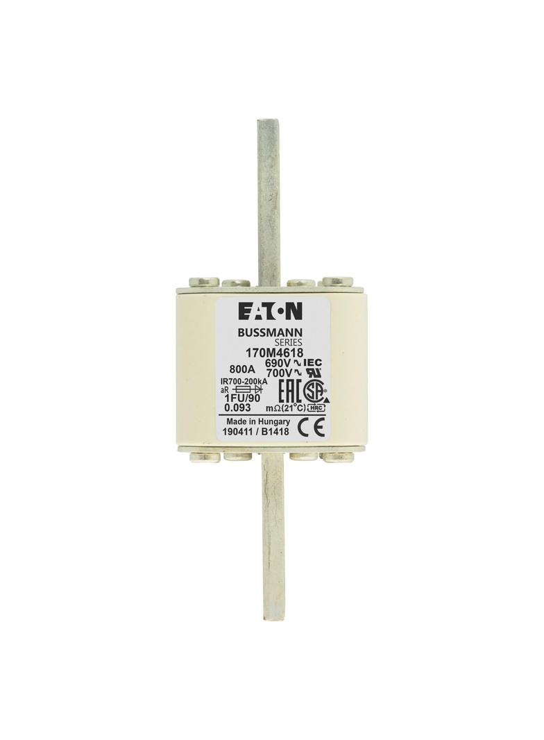 FUSE 800A 690V 1FU/90 AR UC Wkładka szybka 800A AC 690V rozmiar 1 53x69x136 mm aR IEC UL, 170M4618 E
