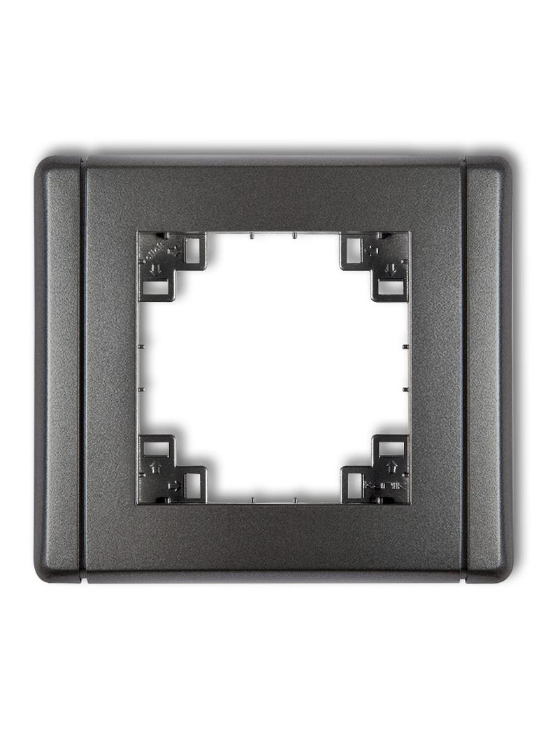FLEXI Kompletna ramka uniwersalna pojedyncza grafitowa