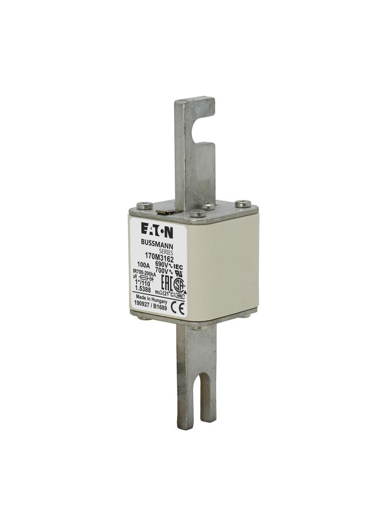 100A 690V 1*/110 aR INDICATOR FUSE Wkładka szybka 100A AC 690V rozmiar 1 45x45x134 mm 170M3162 EATON