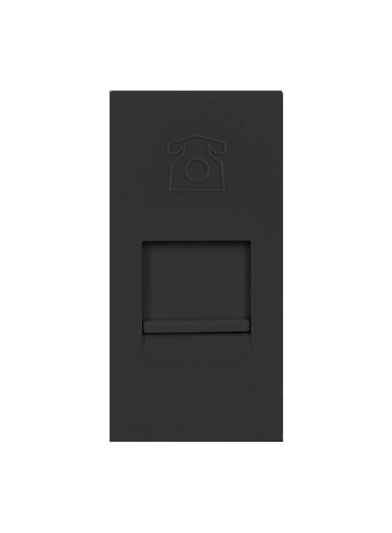 NOEN RJ11 gniazdo modułowe 22,5x45mm telefoniczne RJ11 czarne OR-GM-9010/B/RJ11 ORNO