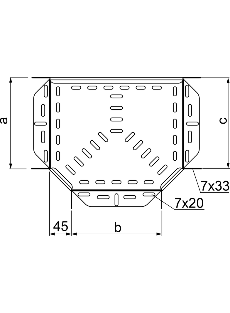 TKJ100H60 Trójnik korytka 1,0 mm