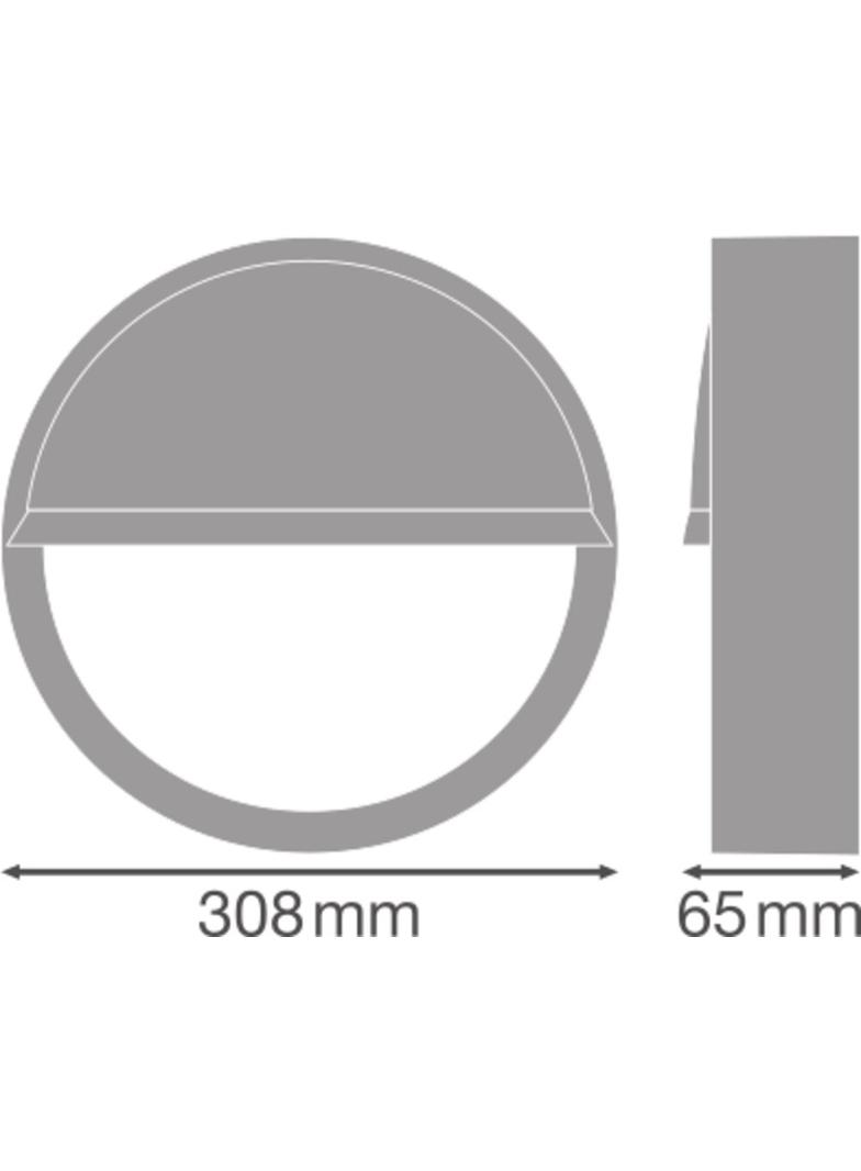 Osłona do opraw ściennych w kształcie półkola SURFACE BULKHEAD EYELID 300 WT