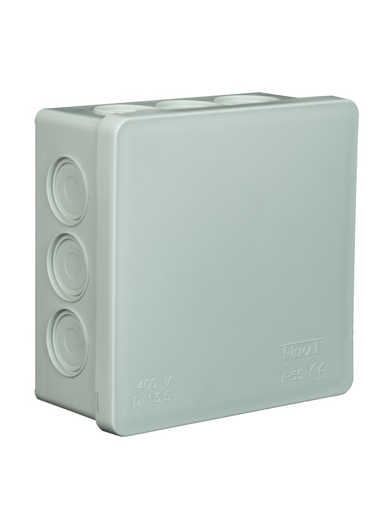 VP-03 Puszka n/t 86x86x40mm IP55 12-wl klik Z-sł. popiel VP 003-03 61.115 OPATÓWEK