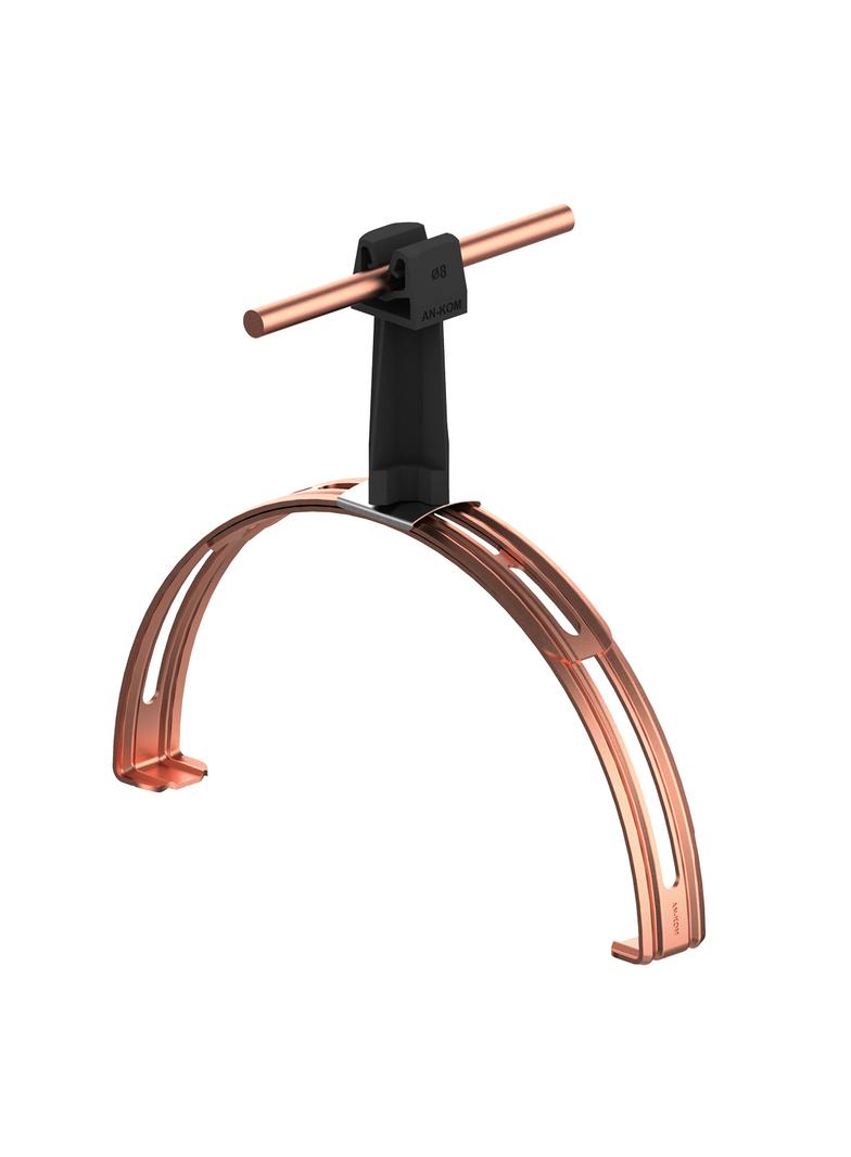 AN-14P/CU/C-N Uchwyt gąsior.rozsuw.Z-zatrz. H=7cm /CU/ czarny