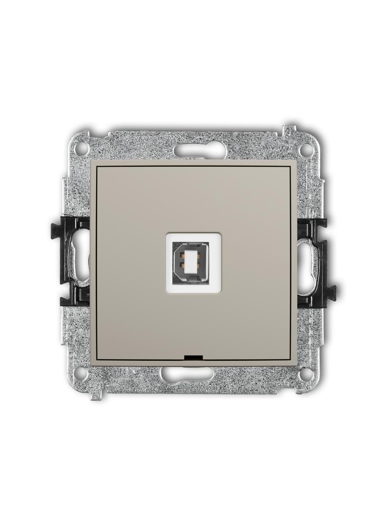 MINI Gniazdo pojedyncze USB A-B 2.0, bez pola opisowego taupe 60MGUSBBO-3 KARLIK