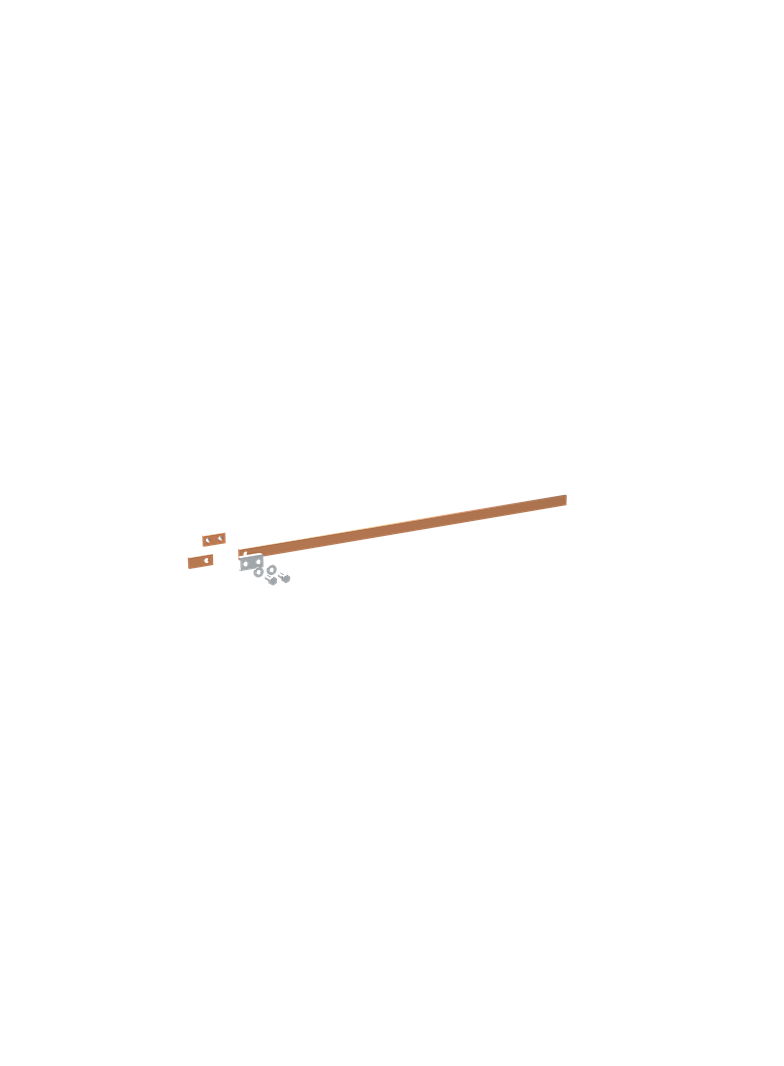 ZX2232 Szyna miedziana 20x5mm szerokość 3PW 750mm V2, A1 (do samodzielnego montażu)