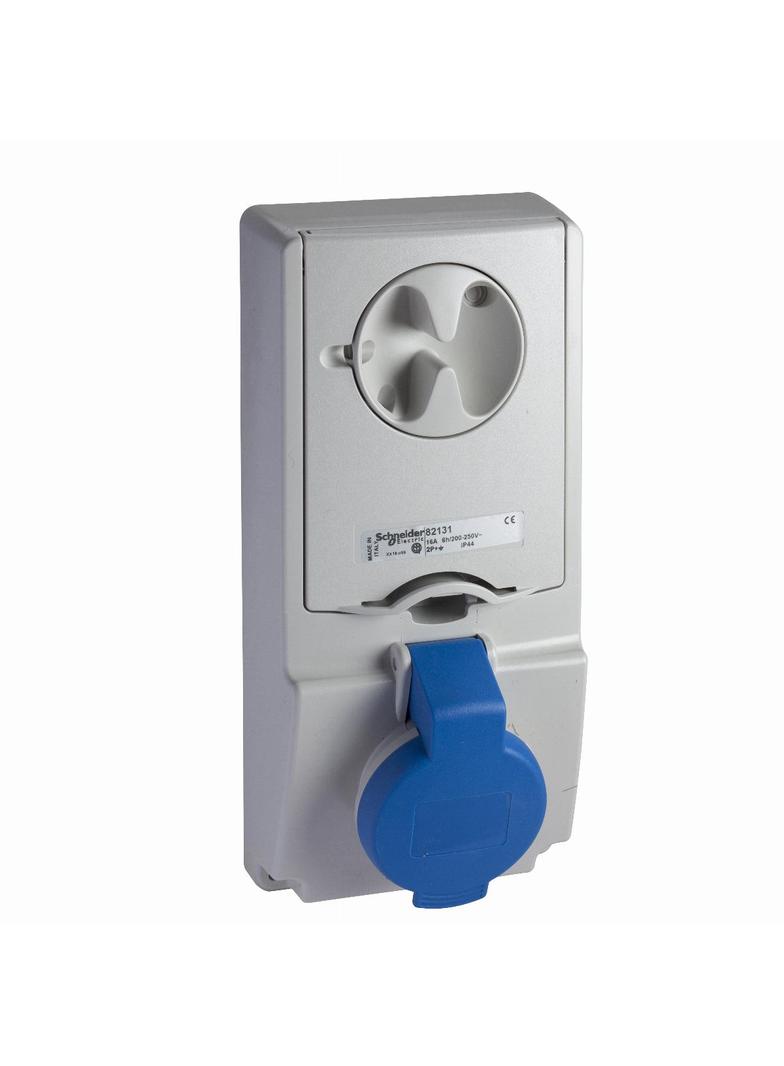 Gniazdo blokowane PratiKa 16 A - 3P + N + E - 380...415 V AC - IP65 - panel