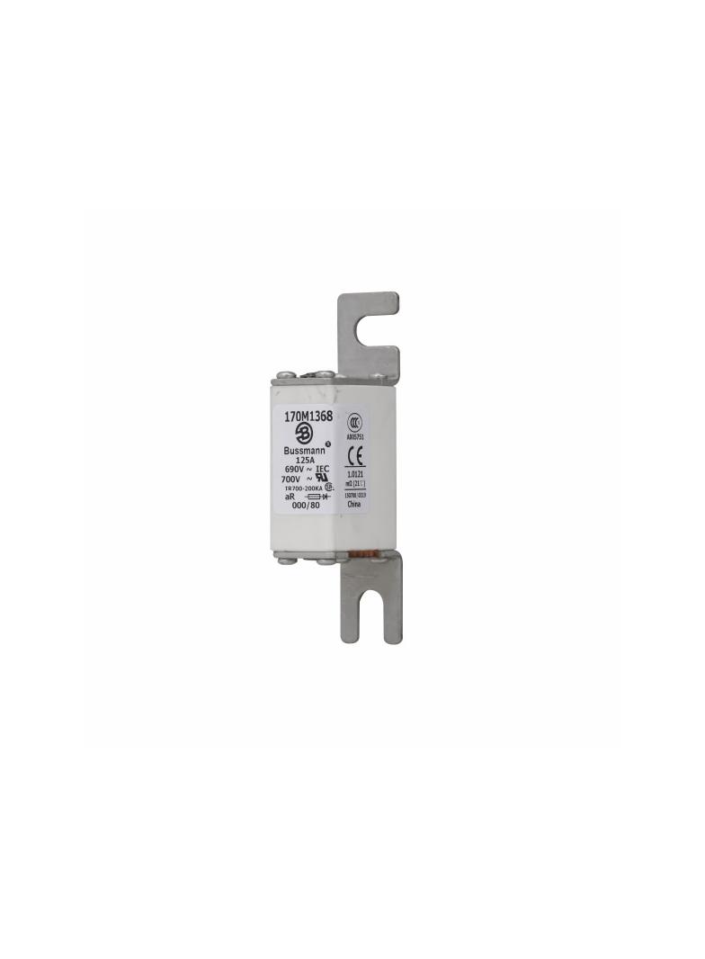 125A 690V IEC aR 000/80 SQ BODY IND FUSE Wkładka szybka 125A AC 690V DIN 000 21x40x100 mm, 170M1368
